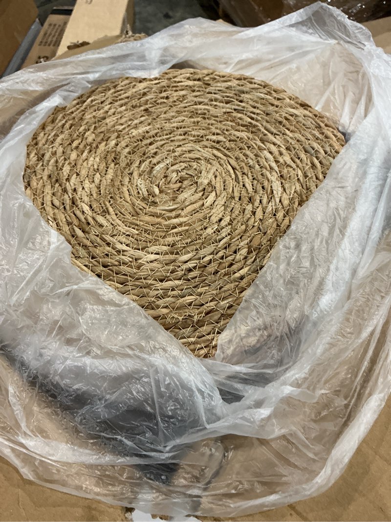 Condition photo showing Good Condition for kochorie set of 36 round woven placemats 12 inch bulrush placemats natural handwoven boho rattan wicker table mats for farmhouse & home dining 36 12 inch