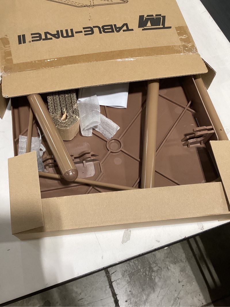 Condition photo showing Good Condition for table-mate tv tray table | portable desk folding dinner tray, couch table trays for eating snack food, portable laptop desk, bed trays for eating | adjustable tv trays with 3 angles and cup holder 15"d x 21"w x 29"h mocha