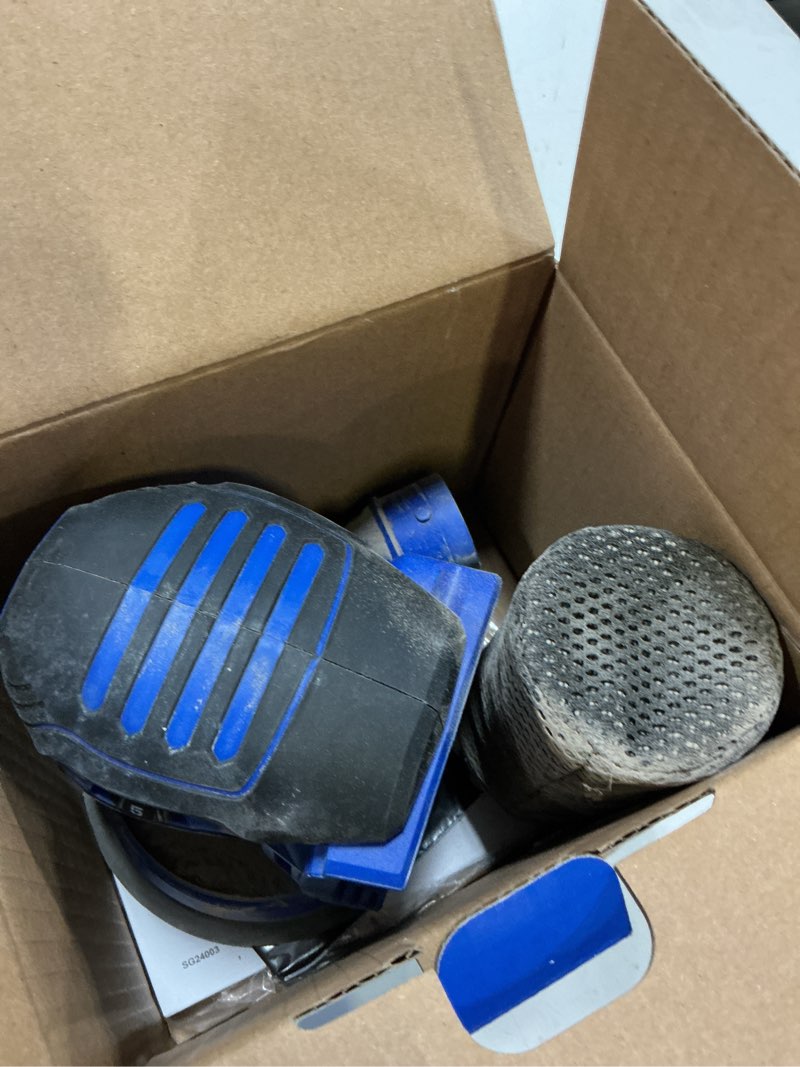 Condition photo showing As Is for kobalt 24 volts brushless variable orbital cordless sander with dust management (battery not included)