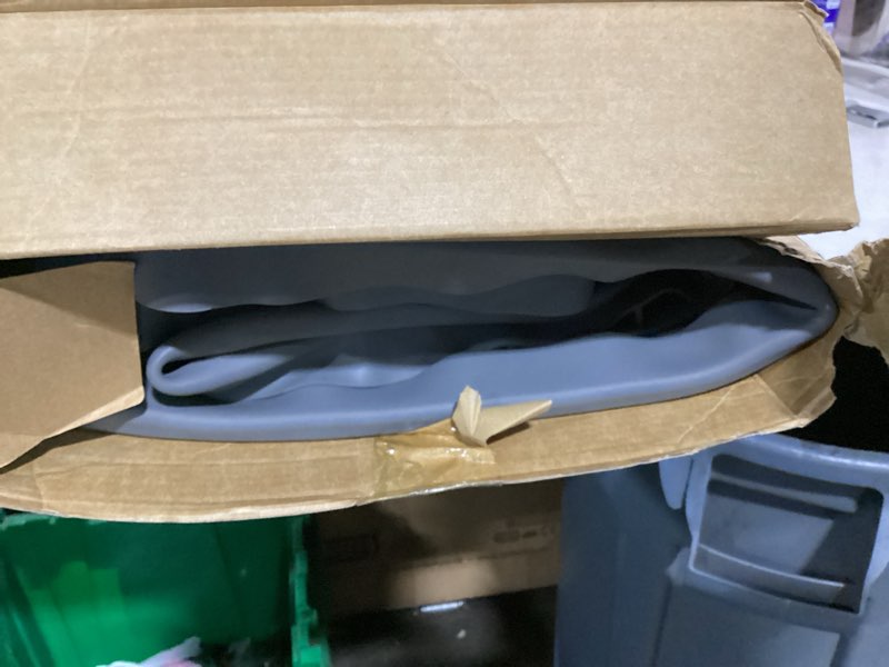Condition photo showing Good Condition for 33 x 30 inch large thickened silicone washing machine drain pan with 1-1/5" raised edge, leak protection anti-vibration non-slip washing machine tray for washer dryer other appliances