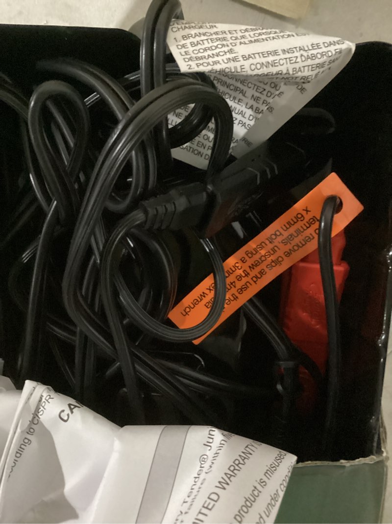Condition photo showing As Is for battery tender 0.75-amp 12-volt car battery charger