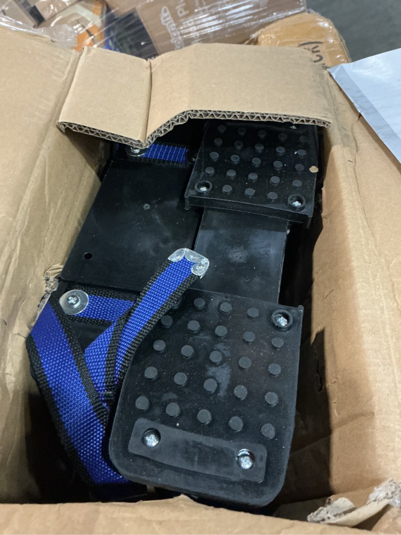 Condition photo showing Good Condition for 48-64 inch aluminum alloy drywall stilts with sliver/black for working at high places (black,48-64 inch) 48-64 inch black