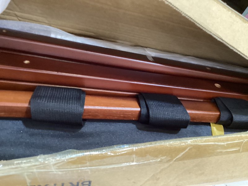 Condition photo showing Good Condition for hoobro luggage racks, set of 2 folding luggage holders, bamboo suitcase stands, with nylon straps an