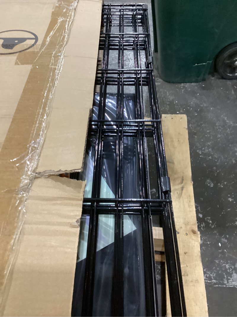 Condition photo showing New/Like New for PJYuCien Dog Playpen, 8 Panels 36’’H Dog Pens Indoor with Bottom Pad and Top Cover, Metal Foldable Pet Puppy Exercise Fence Crate Kennel, Better for Medium Animals,Black Black 36"H Playpen+Bottom+Top Cover