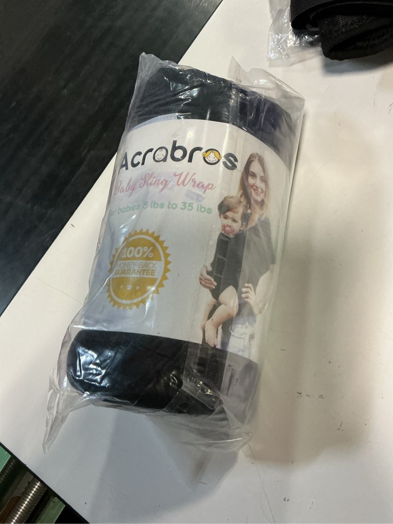 Condition photo showing New/Like New for acrabros baby wrap carrier,hands free baby carrier sling,lightweight,breathable,softness,perfect for newborn infants and babies shower gift,black
