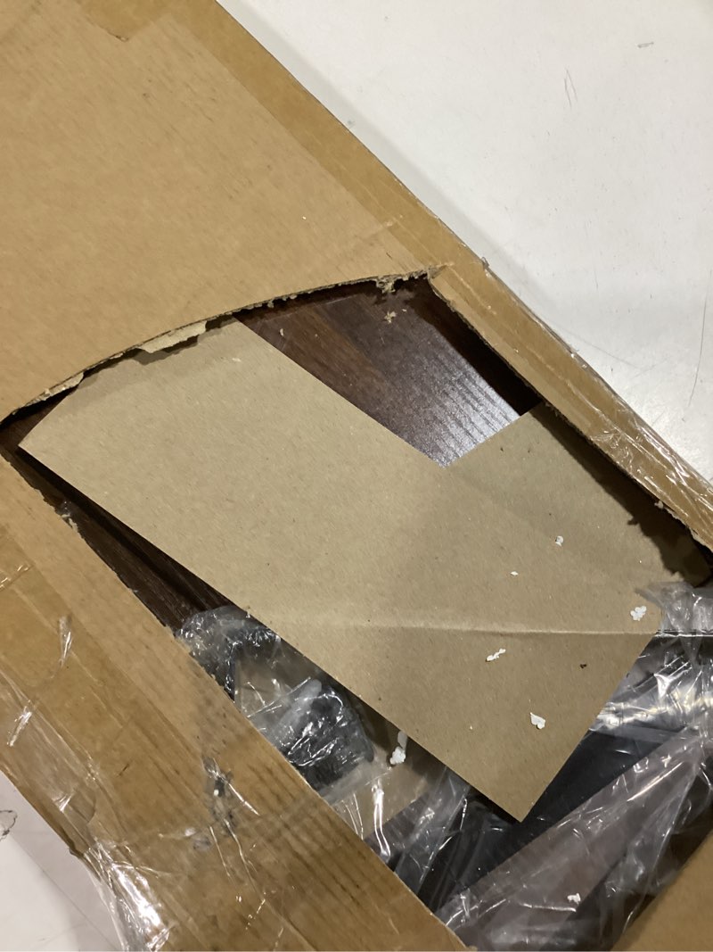 Condition photo showing Good Condition for floating shelves 55 inch long, 10" deep floating shelves, walnut wall shelves 55 x 10, set of 2, wide large display storage shelves for bathroom, living room, rustic wood shelves with brackets walnut 55"w x 10"d