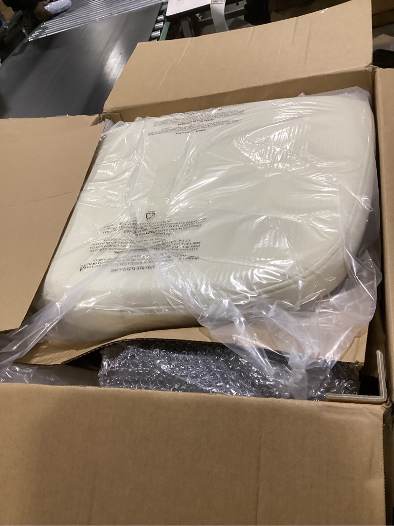 Condition photo showing New/Like New for Ergonomic Office Chair, High Back Mesh Desk Chair with 4-Position Height Adjustable Back, 3D Armrests, Adaptive Lumbar Support, 3-Level Tilt Function, 3D Headrest, Comfy Computer Gaming Chairs Beige Mesh White Frame Modern