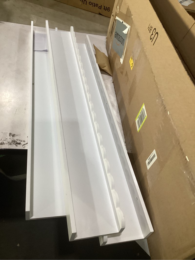 white shelves 