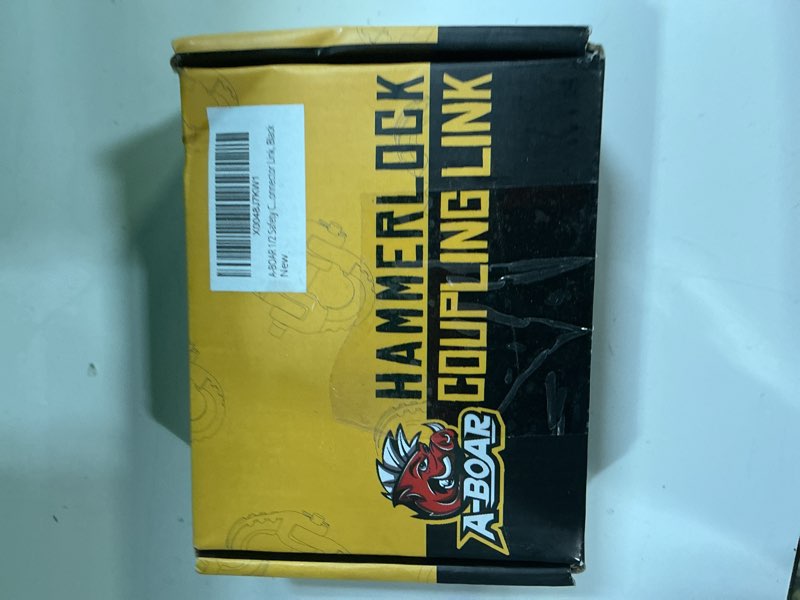 Condition photo showing New/Like New for 1/2 safety chain connector link, 2pack hammerlock coupling link for trailer chains connect, drop forged steel tow hitch safety chain connector link, black
