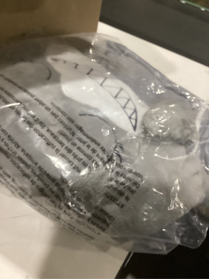 Condition photo showing Good Condition for happy nappers: pillow & sleepy sack medium - grey shark - 54 x 20inches, 2-in-1:plush animal opens into sleeping bag, soft play & nap character, kids 3 and up medium grey