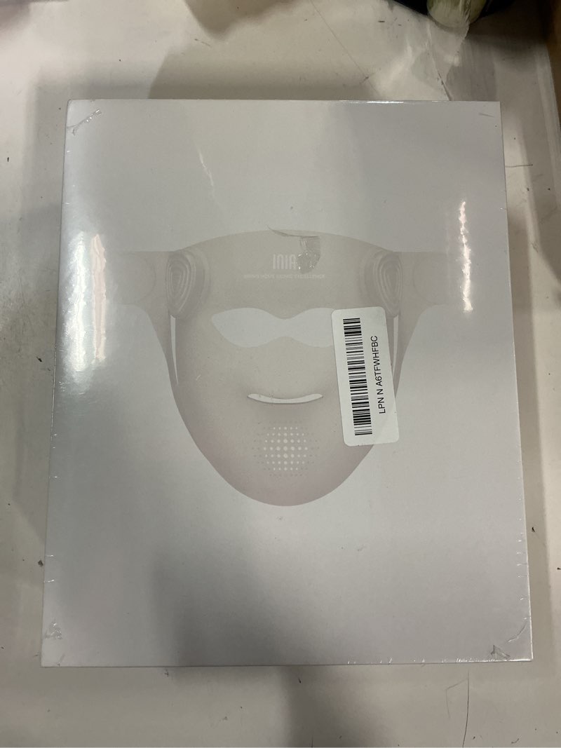Condition photo showing New/Like New for INIA Glow 4D Wireless Red Light Therapy Mask for face – Dual NIR, 320 LEDs, 4 Modes, Under-Eye Cooling, Cordless & Rechargeable LED Face Mask for Home & Travel, Skincare Gifts for Women Mom Wife, Blue