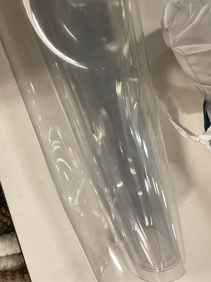 Condition photo showing As Is for Clear Desk Cover Protector, Clear Desk Cover, Rectangular Vinyl Desk Pad, PVC Plastic Table Cover for Office, Dresser, Night Stand, Computer & Writing Desk Tabletop,1.6mm Thick