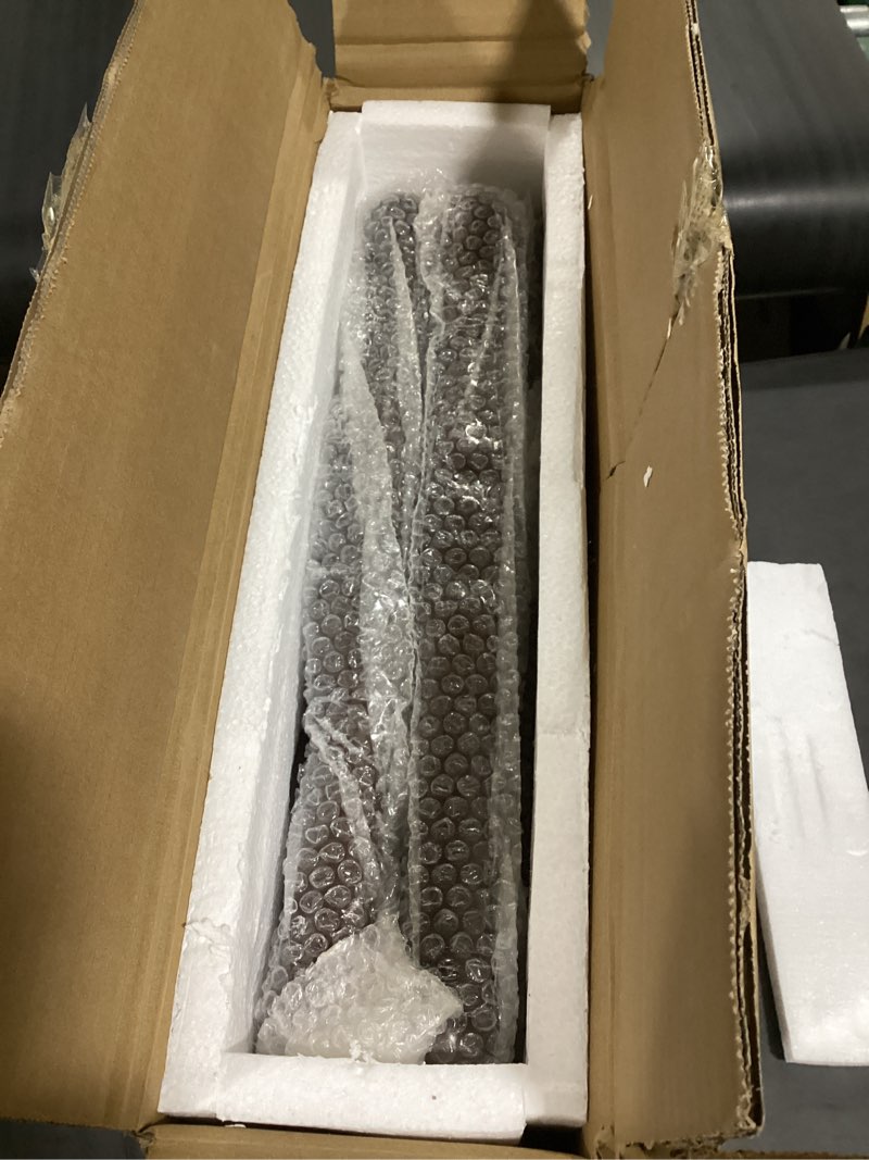 Condition photo showing New/Like New for accent wood end table, 2-tier round bedside table, natural side table nightstand for family, bedroom, living room, handcrafted finish, walnut walnut 16.5 inch