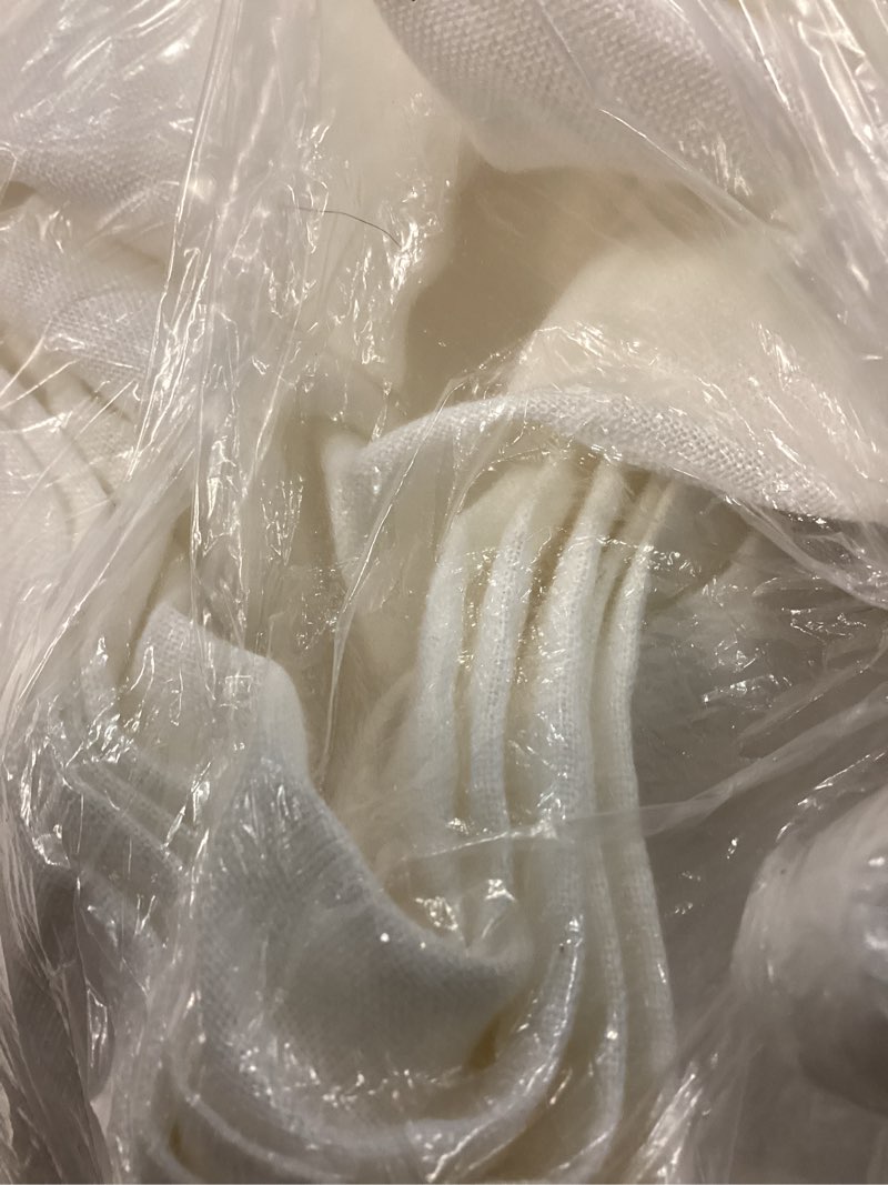 Condition photo showing Good Condition for european linen grommet curtain, 48x84, white