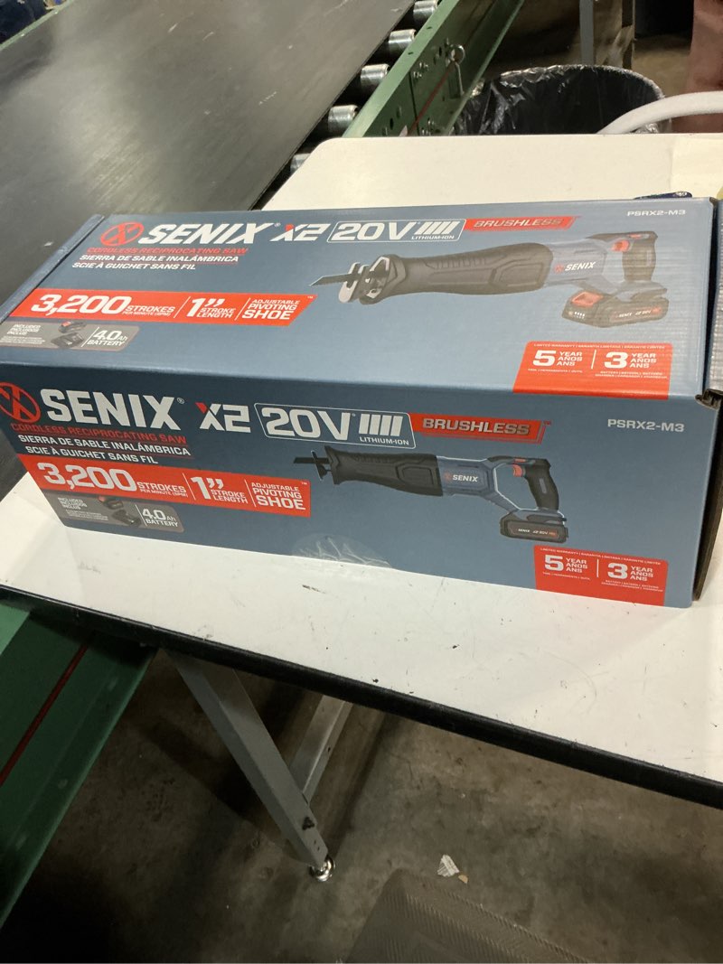 Condition photo showing New/Like New for senix 20v max rcprctng saw kt psrx2-m3