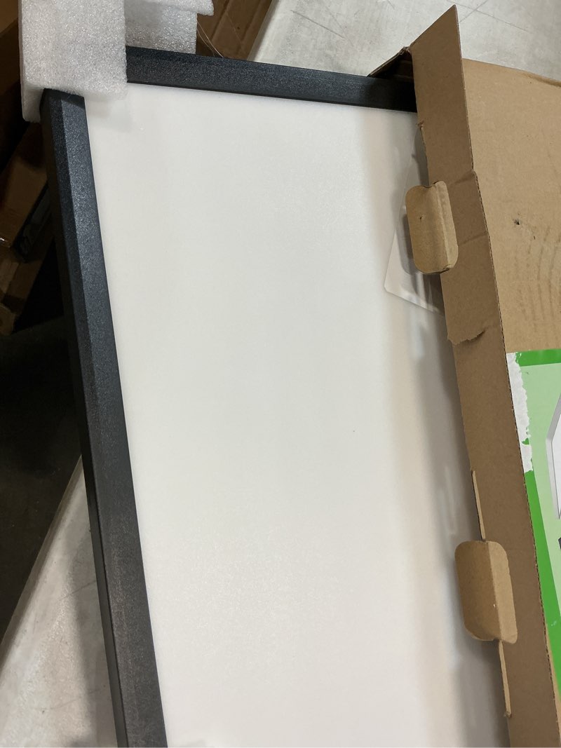 Condition photo showing As Is for 16 Inch Square LED Flush Mount Ceiling Light, 40W 4000LM, 3000K/4000K/6000K CCT Selectable,Black Super Slim Low Profile Ceiling Light Firxtue for Bedroom/Kitchen/Living room/Dinning room/Hallway Black 16" 1PK