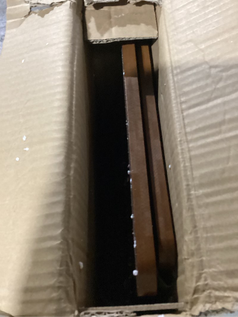 Condition photo showing Good Condition for Bamboo TV Stand for TVs up to 65", Media TV Console Table with Storage, Accent Entertainment Center with Shelf, Modern TV Stand for Living Room, Bedroom, 55"(L), Walnut