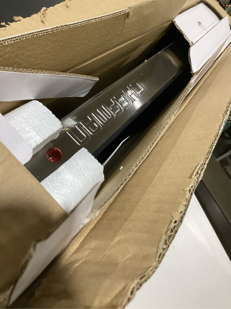 Condition photo showing New/Like New for Chefman Electric Warming Tray with Adjustable Temperature Control, Perfect For Buffets, Restaurants, Parties, Events, and Home Dinners, Glass Top Extra Large 21” x 16” Surface Keeps Food Hot – Black Stainless Large - 21" x 16"