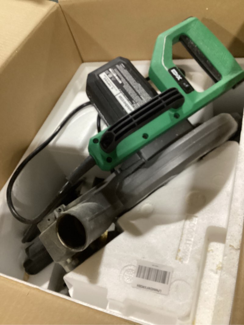 Condition photo showing item condition for Metabo HPT 10-Inch Single Bevel Compound Miter Saw, 15-Amp Power Saw with Xact Cut Shadow Line, Precision Miter Angles, Single Bevel 0-45°, 40T TCT Miter Saw Blade, Lightweight Design, C10FCG2 C10FCG2 - Next Gen Model