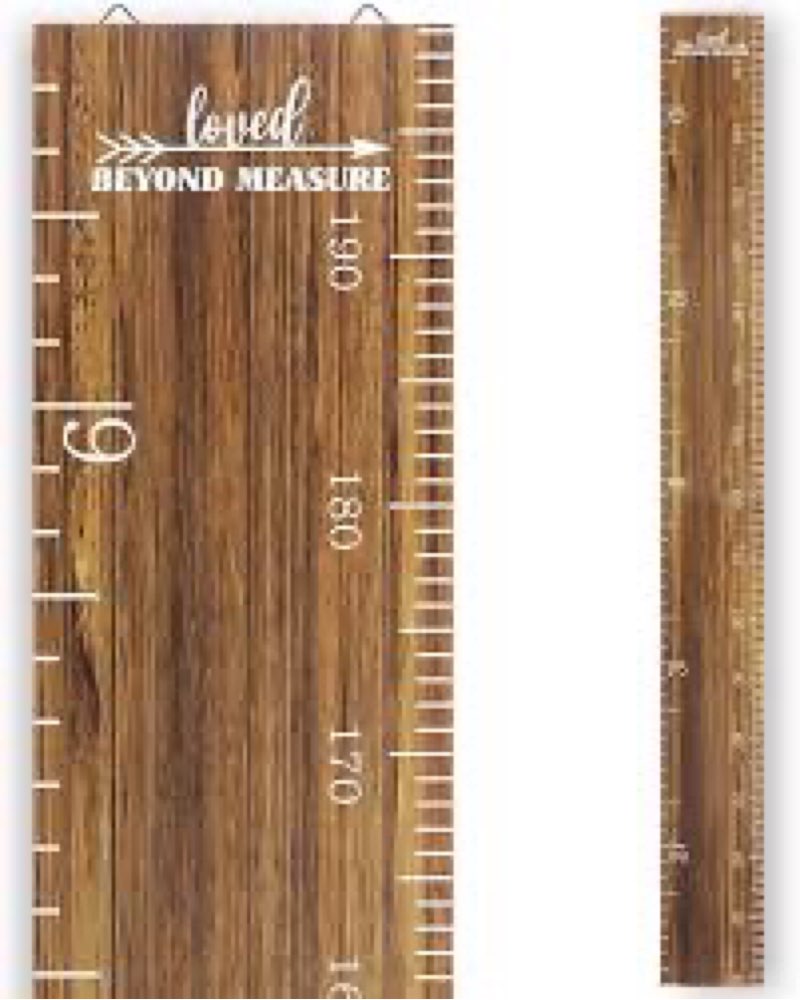Eersida Growth Chart for Wall Kids Height Growth Chart Wooden Ruler Nursery Wall Decor Boys Girls He