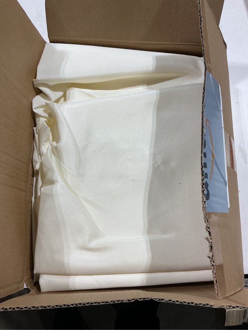 Condition photo showing Good Condition for fitable 6 pack ivory round table clothes - 70 inches in diameter - stain resistant and washable tablecloths, polyester fabric table covers for wedding, party, banquet, gathering ivory 70 in round, 6 pack
