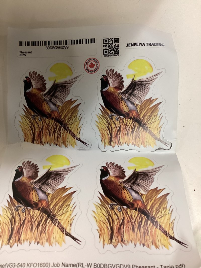 Pack of 4-3 Inch Stickers - Pheasant - Vinyl Sticker Waterproof Decal - Sticker Graphic Decal