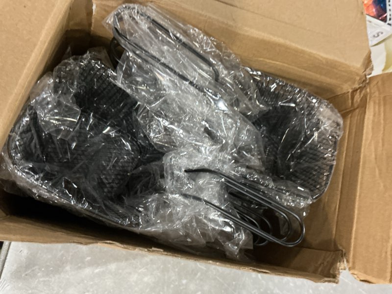 Condition photo showing Good Condition for 24 pcs mini square fry basket stainless steel french fries holder deep fryer baskets square mesh food holder with handle table serving chips baskets for kitchen restaurant barbecue (black) black 24