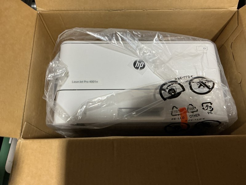 Condition photo showing New/Like New for HP Laserjet Pro 4001n Black & White Printer, Print, Fast speeds, Easy Setup, Mobile Printing, Advanced Security, USB, Ethernet Connection, Best-for-Office