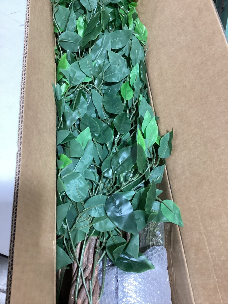 Condition photo showing Good Condition for 5ft artificial ficus silk tree (60in) with plastic nursery pot faux tree, fake plant for office house farmhouse living room home decor (indoor/outdoor)