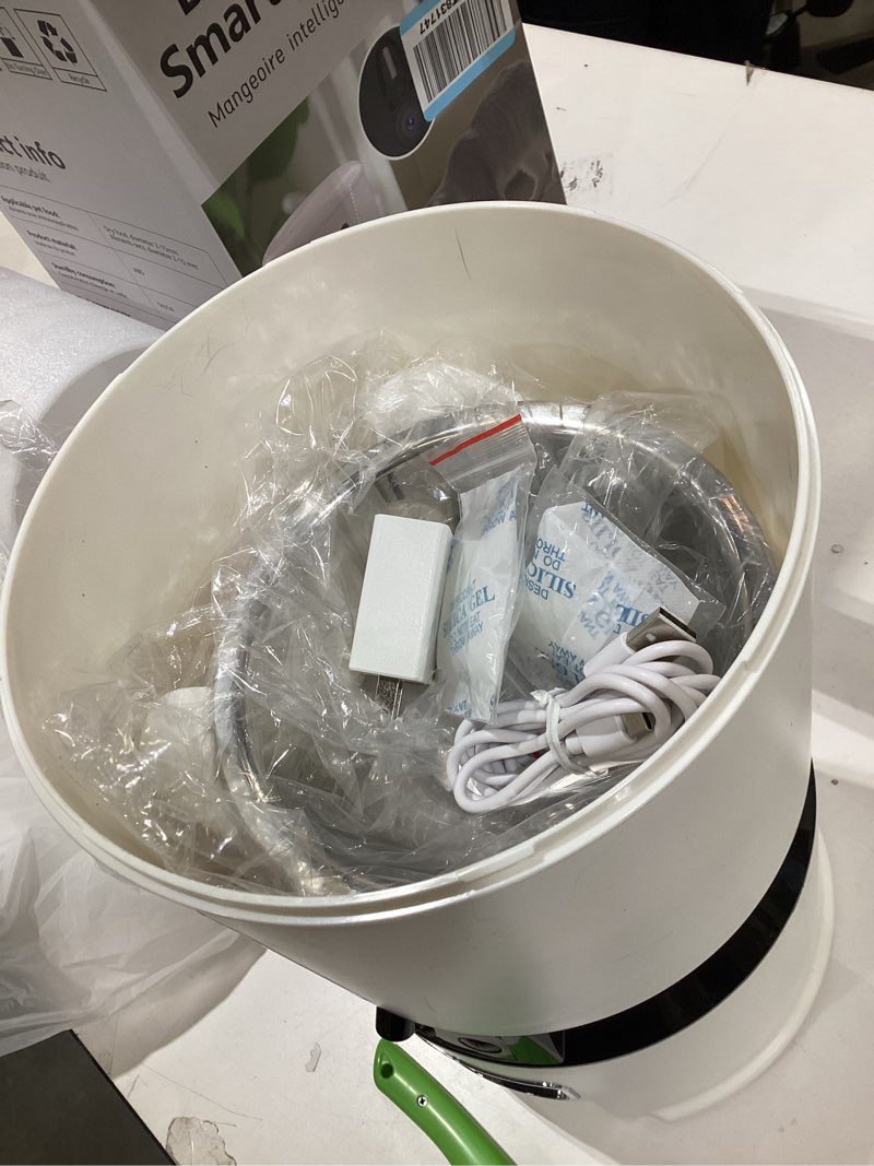 Condition photo showing As Is for Automatic Cat Feeders with 2 Cameras and App, 4L 1080P HD Timed Pet Feeder Smart Dog Food Dispenser 2-Way Audio for Cats/Small Dogs, Cat Food Dispenser with Night Vision/Motion Alerts, WiFi 2.4G/5G 4L-2Cameras