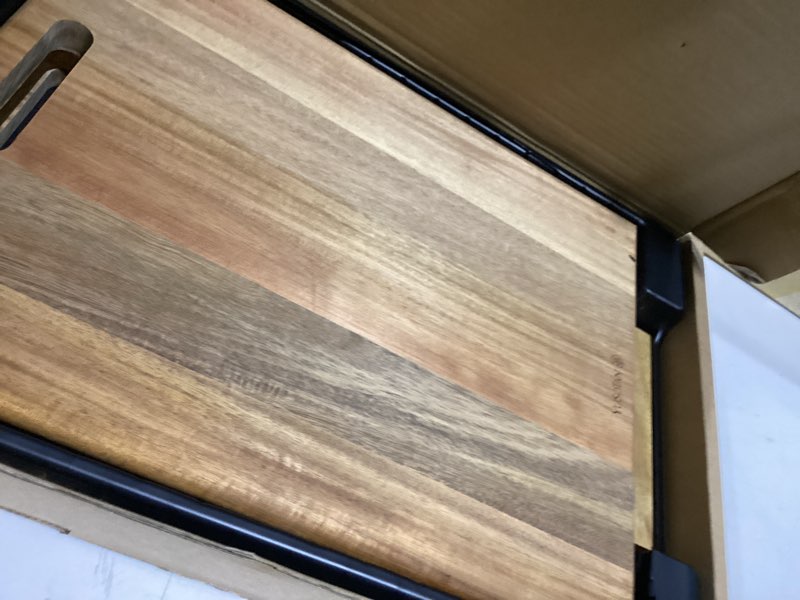 Condition photo showing Good Condition for 3-piece Acacia Wood Cutting Board Set for Kitchen, Large Wooden Cutting Board Set with Handle, Thick Chopping Board, Butcher Block Wooden Trays for Meat, Fruit Vegetable and Cheese