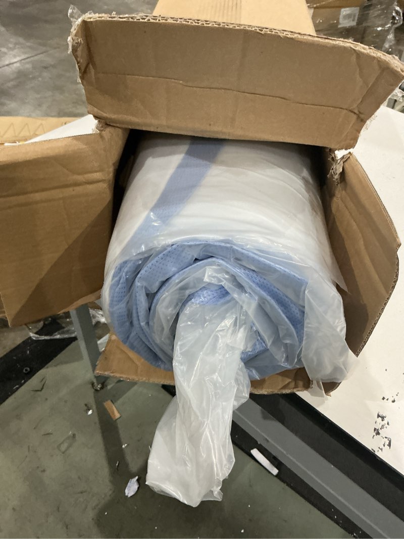 Condition photo showing New/Like New for zinus 8 inch full cooling essential memory foam mattress [newversion], fiberglass free, medium feel, breathable cooling layers, certified safe materials white full 8" cooling (new box)