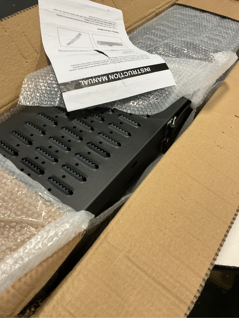 Condition photo showing Good Condition for 72.5" heavy duty folding loading ramps with sandblasted finish, 1500lb capacity, ideal for motorcycles, lawn mowers, atvs, utvs, and more – pack of 2 with safety straps and gloves