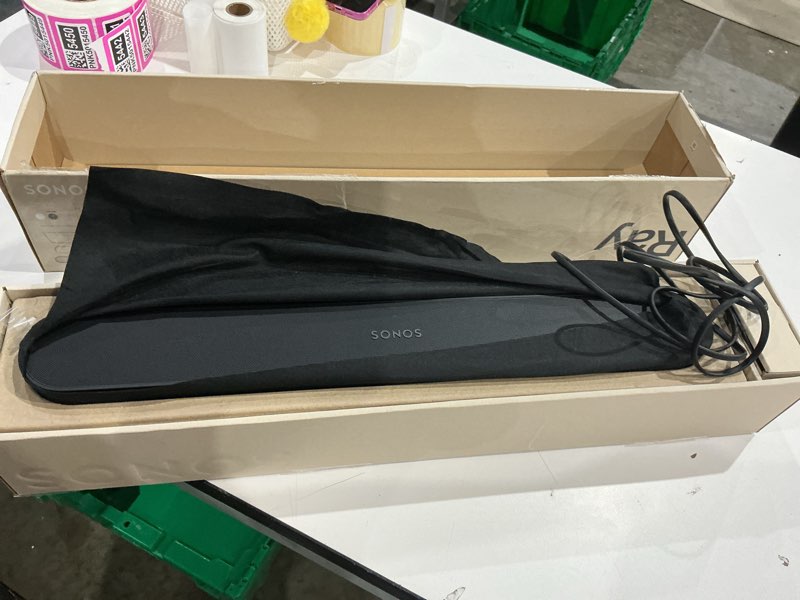 Condition photo showing Good Condition for sonos ray - compact soundbar for tv and music - black black soundbar only