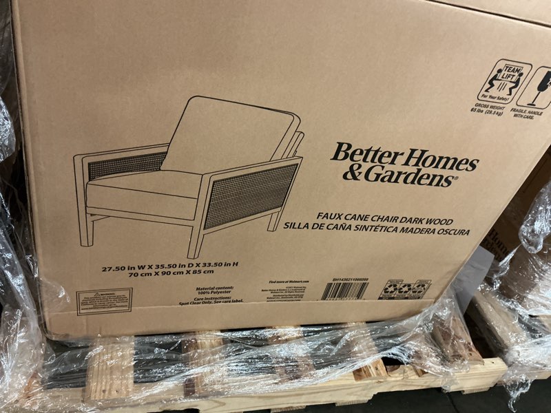 Condition photo showing New/Like New for better homes & gardens springwood caning accent chair