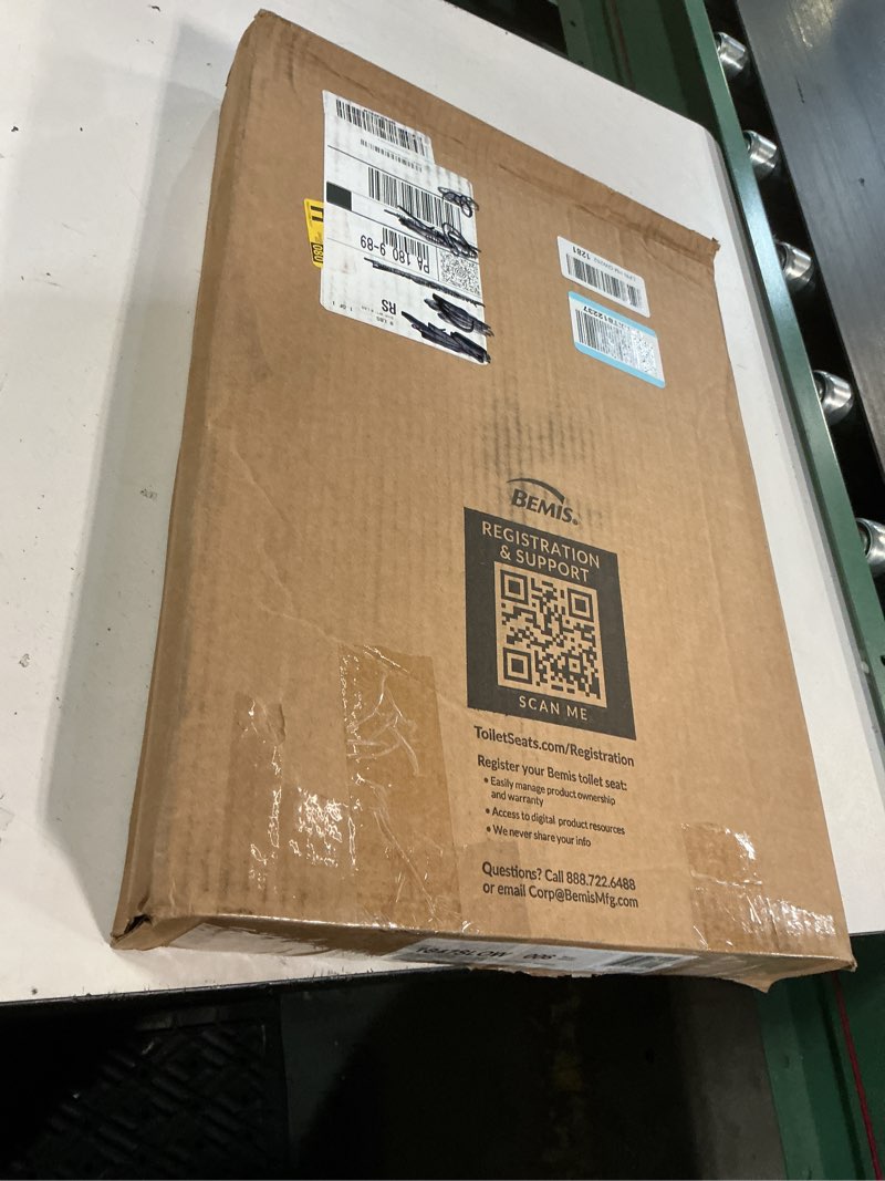 Condition photo showing New/Like New for mayfair cassel slow close toilet seat, easy clean, non slip premium wood seat, easy install, made in usa, elongated, bone seat elongated