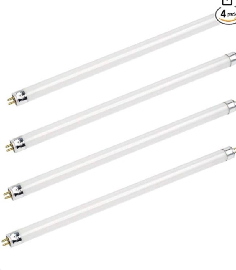bluex bulbs 4 pack f14t5/841 14w 22 inch t5 fluorescent tube light bulb 4100k cool white mini bi-pin (g5) base straight tube light bulb (4 pack) 4 count (pack of 1)