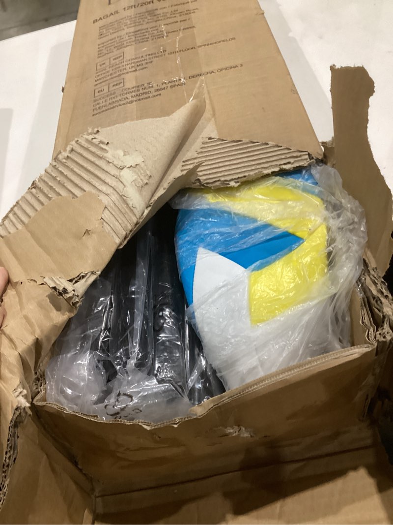 Condition photo showing Good Condition for bagail volleyball net, 12ft/20ft portable volleyball net for backyard - adjustable height, heavy-duty frame, freestanding design - portable outdoor/indoor volleyball set with carry bag 12ft / 20ft blue