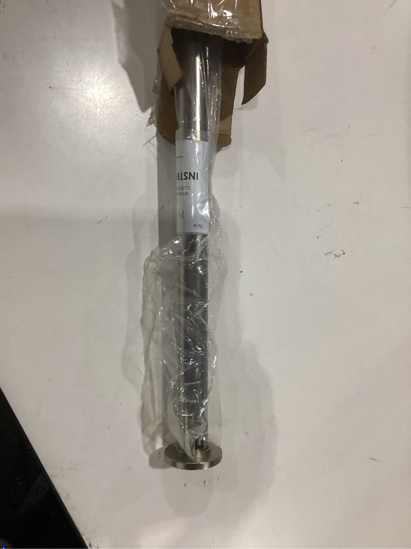 Condition photo showing Good Condition for ivilon tension curtain rod - spring tension rod for windows or shower, 54 to 90 inch. satin nickel 54" to 90" satin nickel
