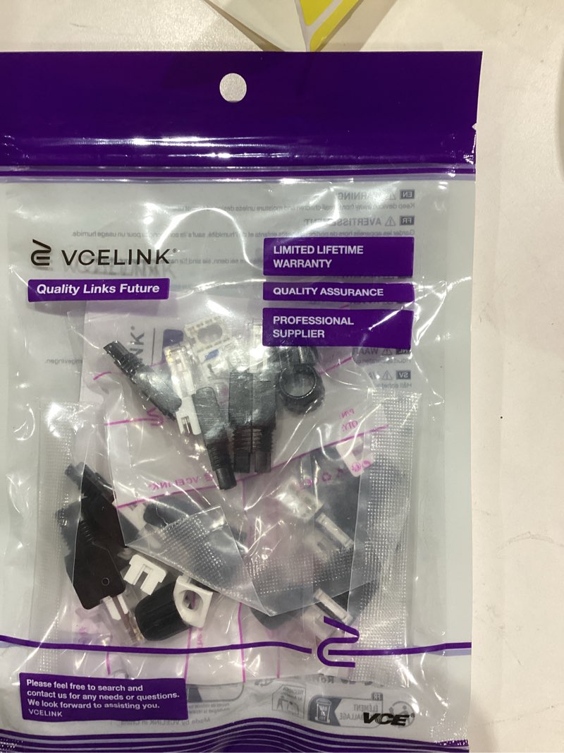 VCELINK CAT6 Tool-Free RJ45 Connector, No-Crimp Compact UTP Reusable Plug for Field Termination for 