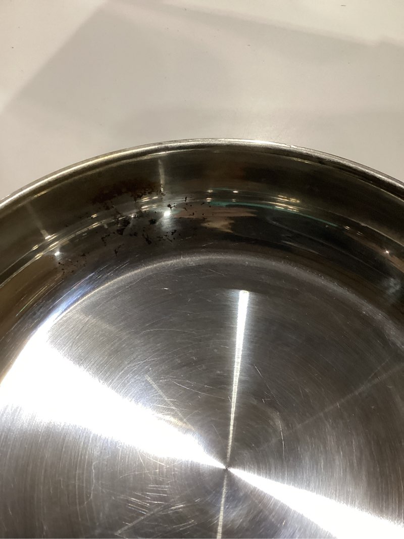 Amazon Basics 2-Piece Oven Safe, Riveted Handle Stainless Steel Induction Frying Pan Set - Silver, 8