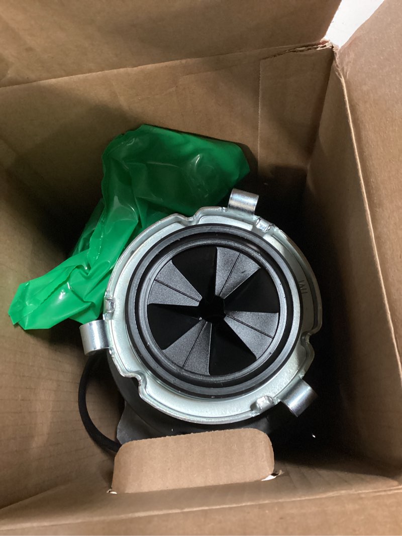 Condition photo showing As Is for insinkerator badger 5xl continuous feed 1/2-hp septic safe corded garbage disposal