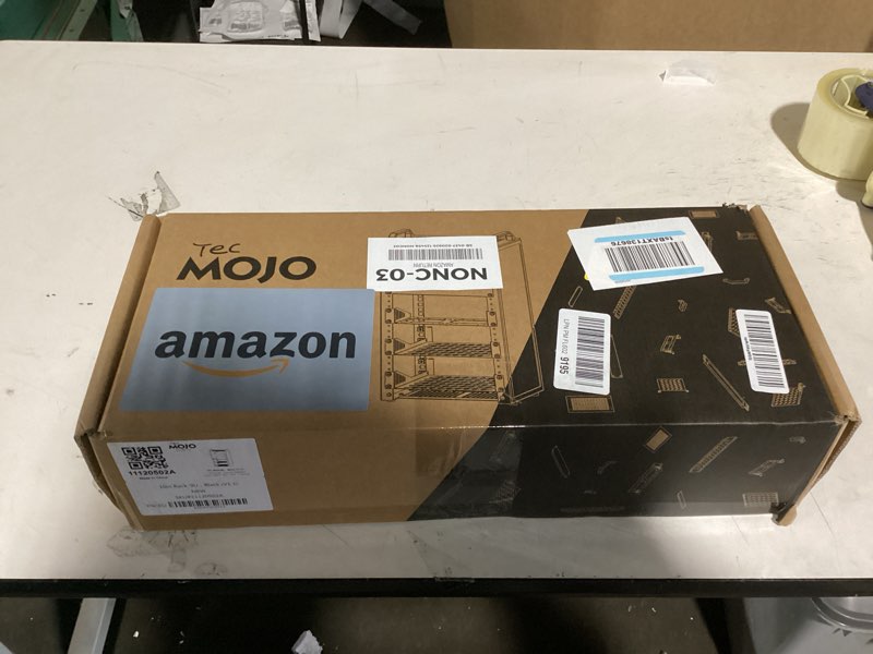 Condition photo showing As Is for Tecmojo 9U Network Rack, 10 inch Mini Server Rack with 2 Side Translucent Panels & 2 Top Handles, 7.87 inch Deep, for 10 inch IT Equipment & A/V Devices, Black