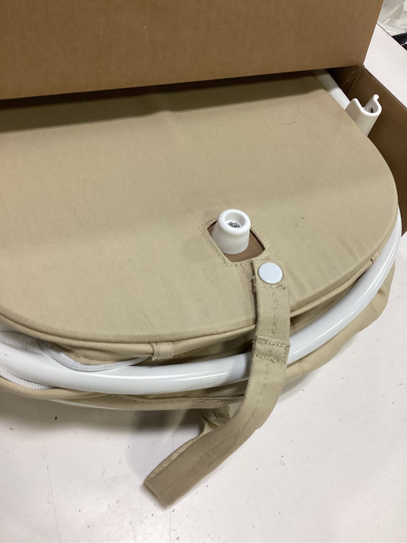 Condition photo showing As Is for baby delight snuggle nest bassinet, portable baby bed, for infants 0 – 5 months, organic oat