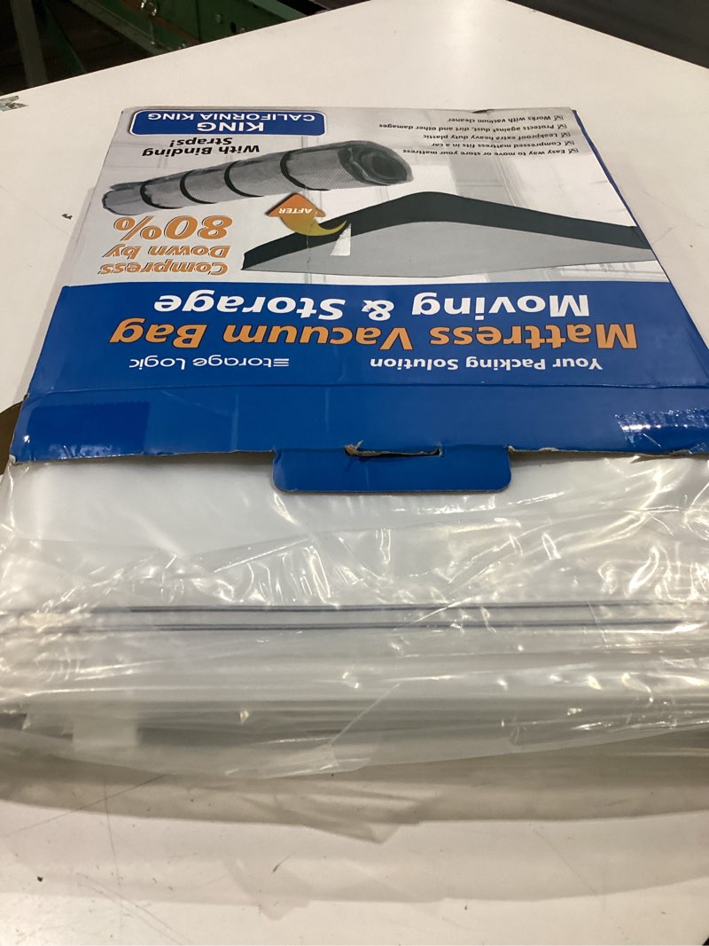 Condition photo showing New/Like New for King/Cal-King Foam Mattress Vacuum Bag for Moving, Storage, Vacuum Seal Mattress Bag with Straps King/California King