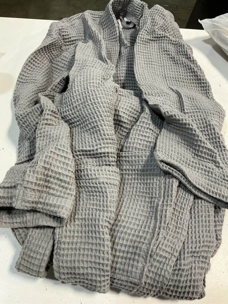 Condition photo showing Good Condition for organic turkish waffle robe, s, grey