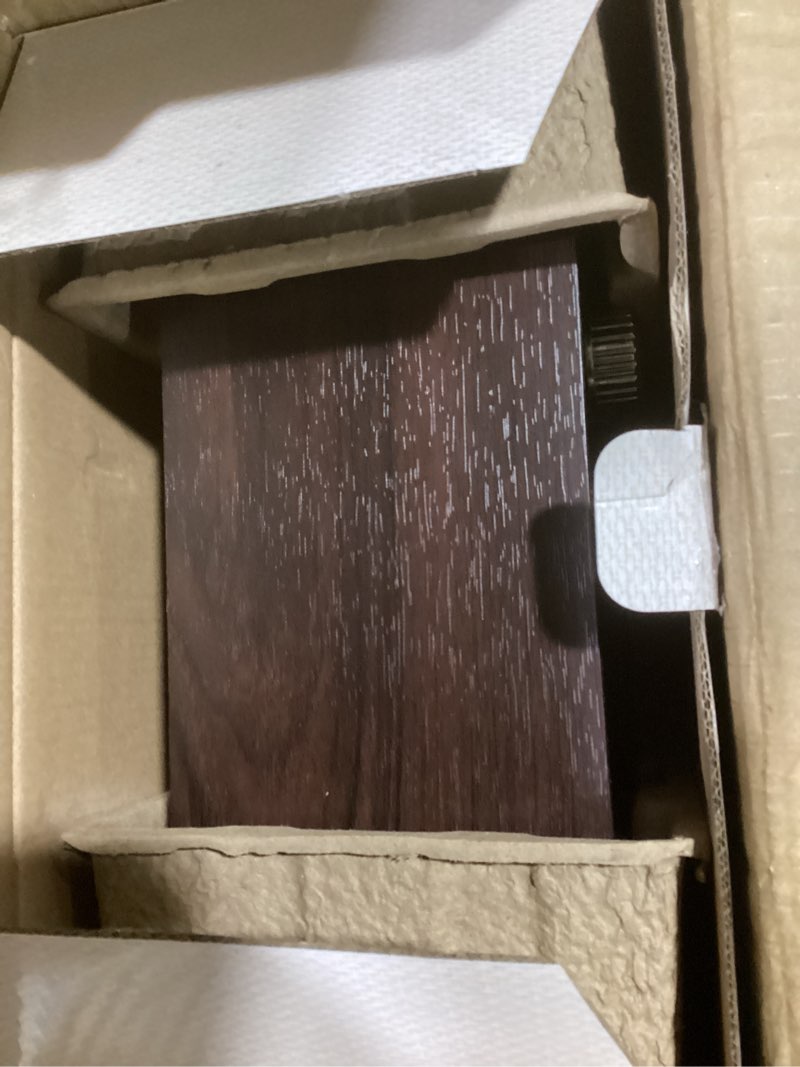 Condition photo showing As Is for victrola willow – retro wood bluetooth radio with built-in speakers: elegant & vintage design, rotary am/fm tuning dial, bass & treble control, wireless streaming (espresso) espresso radio