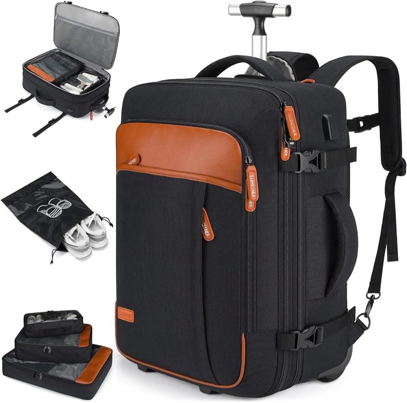 Lumesner Travel Backpack,  black