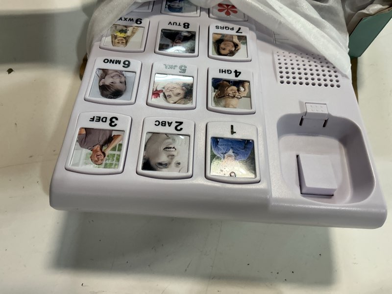 Condition photo showing Good Condition for big button phone for seniors, uvital senior landline phones for elderly with 10 one-touch dialing big buttons, corded landline telephone with sos emergency button, replaceable photo, adjustable volume 04-all white