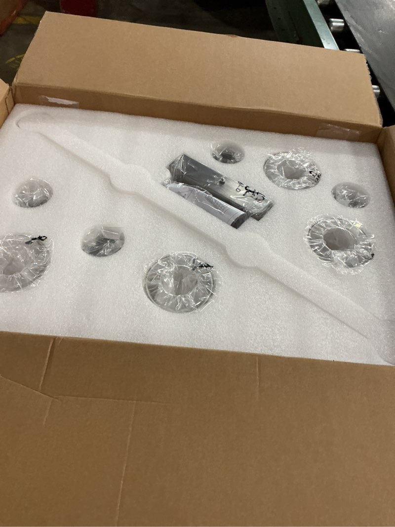 Condition photo showing New/Like New for SADENICEL 4-Light Bathroom Light Fixtures, Brushed Nickel, Dimmable LED White/Neutral/Warm Crystal Bathroom Vanity Lights Over Mirror, for Bedroom,Living Room 4 Light